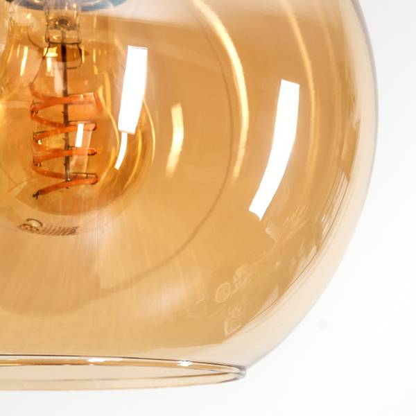 Stehlampe Cesaro Orange - Aluminium - Klarglas - Marmor - 101 x 185 x 72 cm