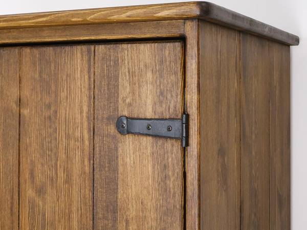 Kledingkast Rustyk 1D bruin - grenenhout - staal - 57 x 190 x 60 cm