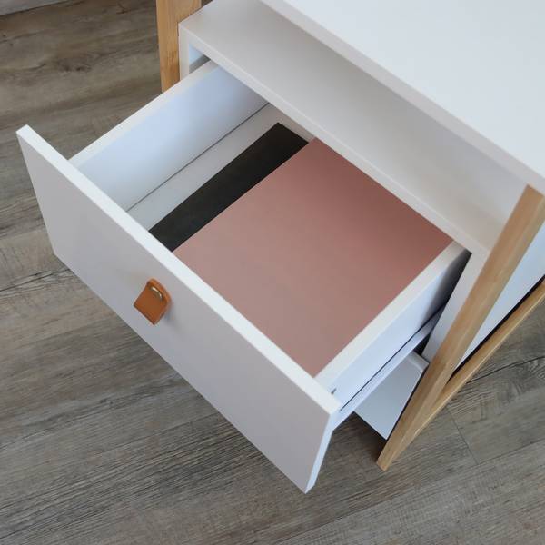 Beistelltisch TAROLO III Weiß - Holzwerkstoff - 40 x 60 x 40 cm