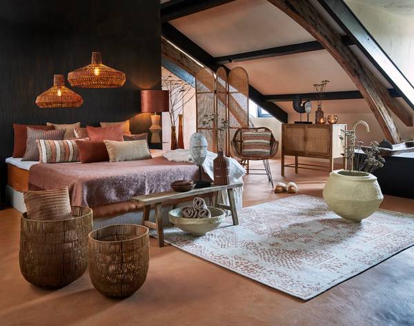 Raumteiler HERWIN Braun - Massivholz - 5 x 180 x 150 cm