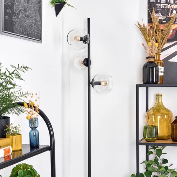 Stehlampe Cesaro Aluminium - Klarglas - 36 x 160 x 95 cm