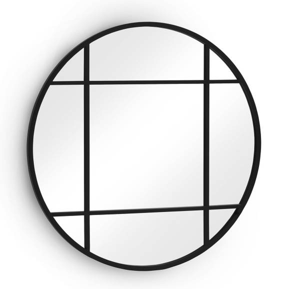 Spiegel  11301 Schwarz - Metall - 3 x 120 x 120 cm