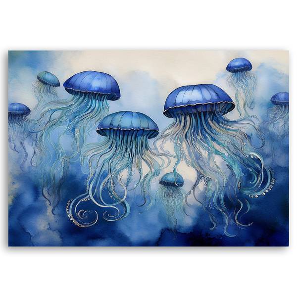Tablau deco méduses marines 120 x 80 cm