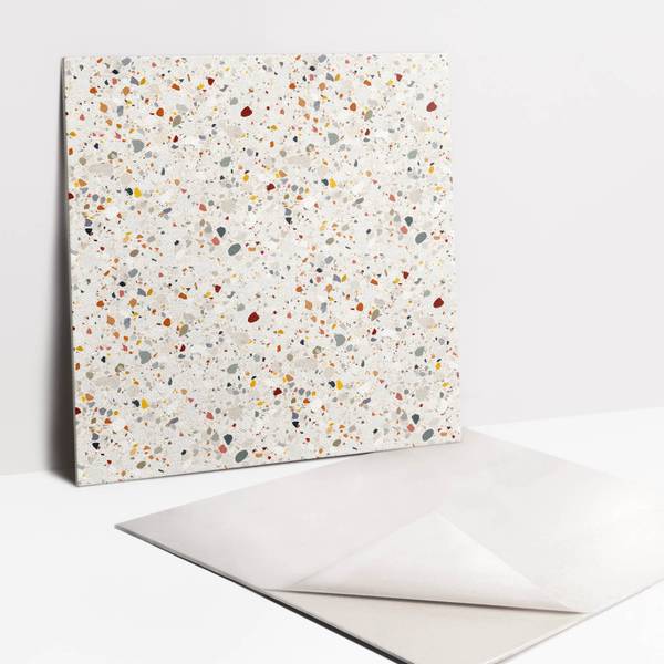 Selbstklebende Fliesen (9 St.) Stein Beige - Polyester PVC - 30 x 30 x 1 cm