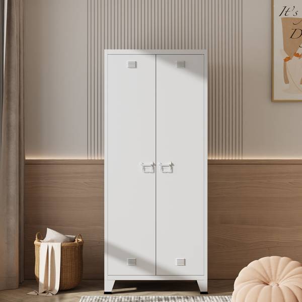 Kleiderschrank Hankasalmi Weiß - 4