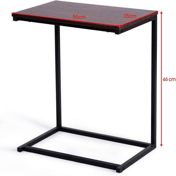 U Form Laptoptisch Braun - Holzwerkstoff - 35 x 65 x 55 cm