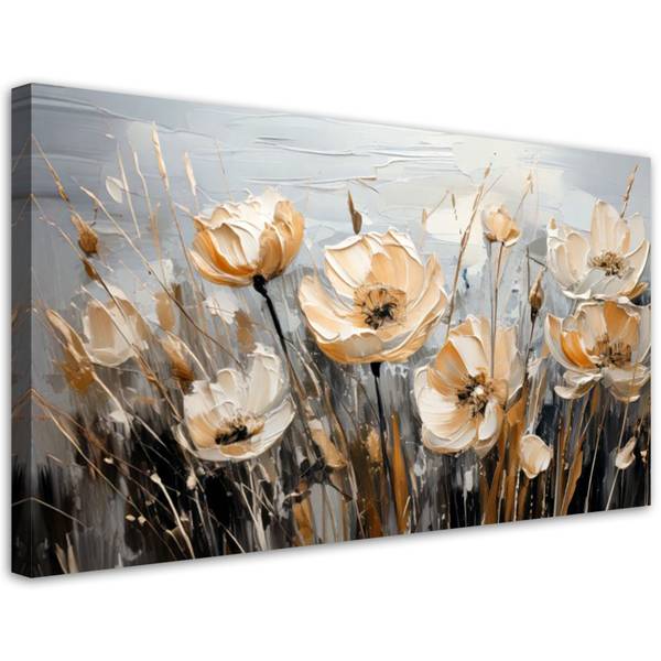 Canvas schilderij Bloemen 120 x 60 cm