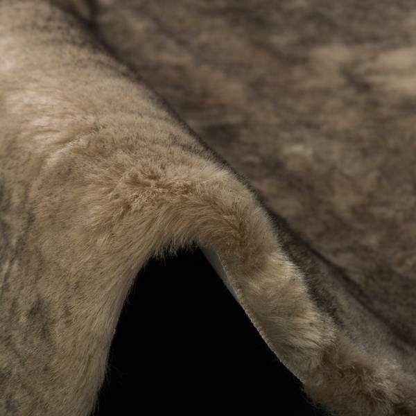 Fellteppich Aspen Rund Meliert Braun - 160 x 160 cm