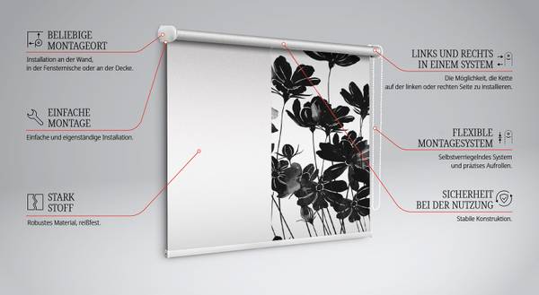 Verdunkelungsrollo NOXFLOR 60 x 140 cm