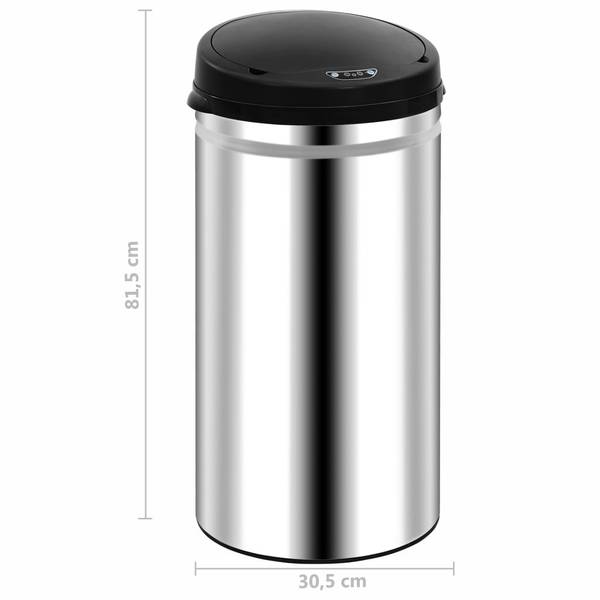 Mülleimer 3003893 Silber - Edelstahl - ABS - 31 x 82 x 31 cm