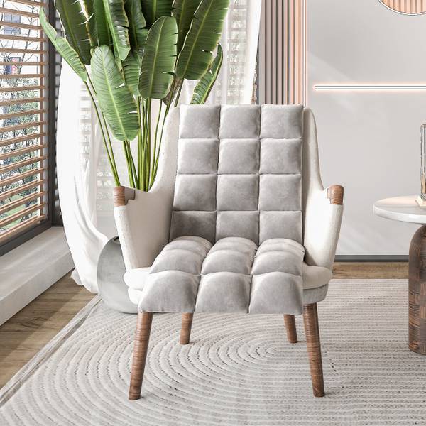 Coussin de chaise SPB lot de 4 Gris - Polyester - 30 x 8 x 45 cm