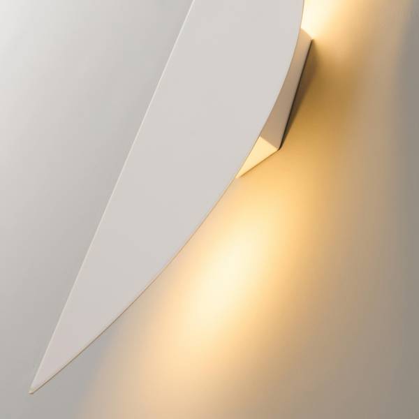 Wandleuchte Moana Weiß - Metall - 10 x 40 x 10 cm