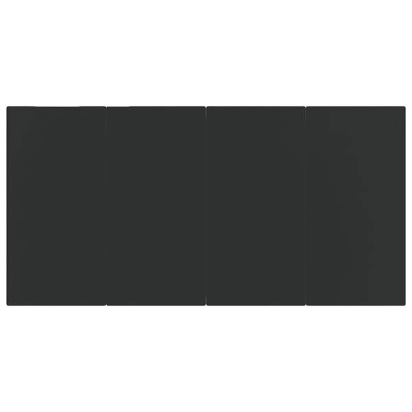 Tuinset 3032224-1 set van 5 zwart - polyester - staal - transparant glas - 80 x 74 x 160 cm