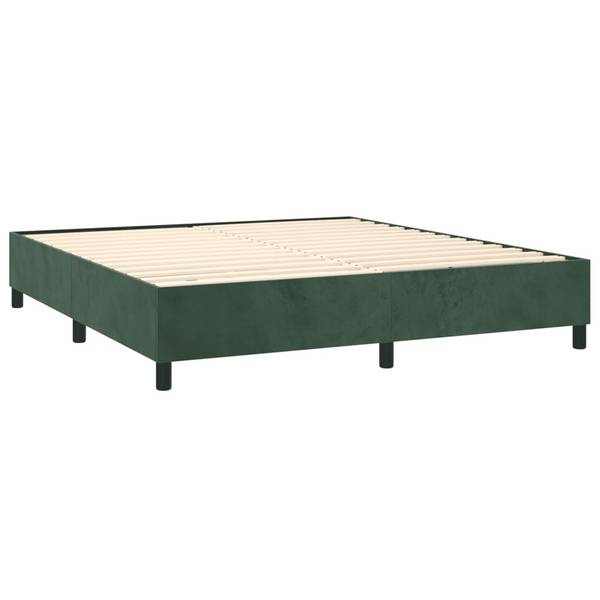 Boxspring 3017272-7 groen - polyester - larikshout - 180 x 128 x 203 cm