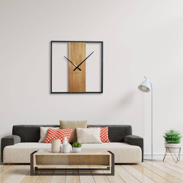 Wanduhr LOFT SQUARE 80 x 80 cm