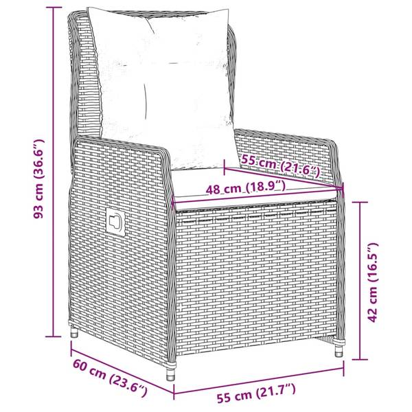Garten-Essgruppe 3036392-2 5-teilig 70 x 140 cm