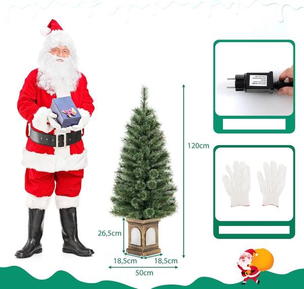 Dennenboom OY46782PQ groen - kunststof - 50 x 120 x 50 cm