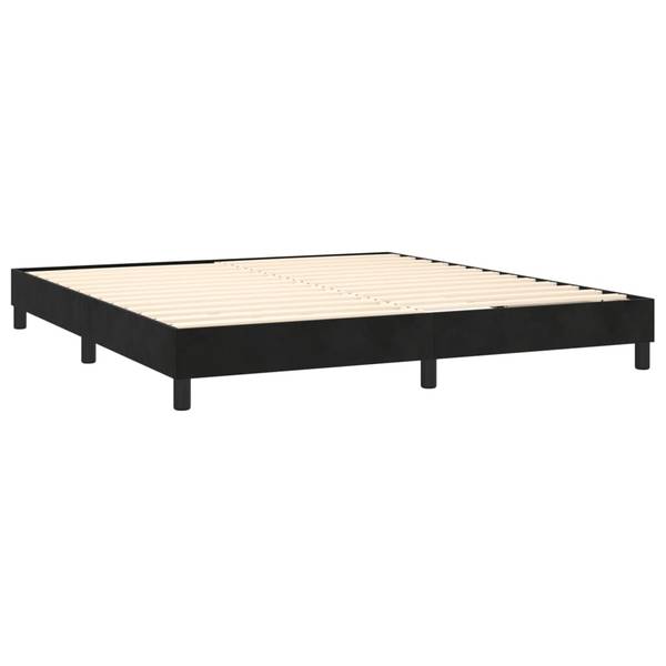 Bettgestell DE406 Schwarz - Textil - 200 x 25 x 180 cm
