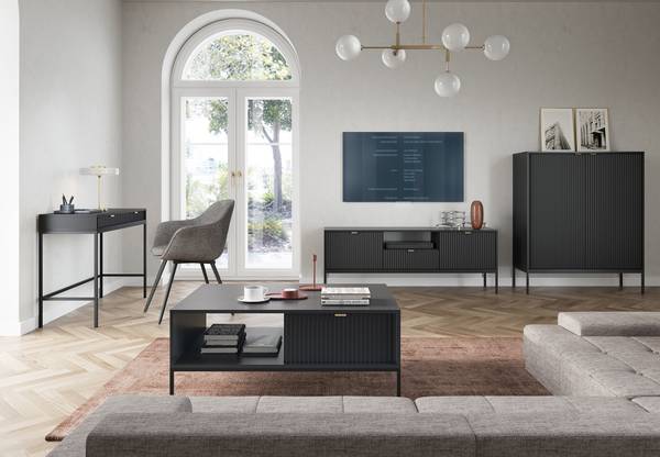 Highboard VELLORE Schwarz - Schwarz