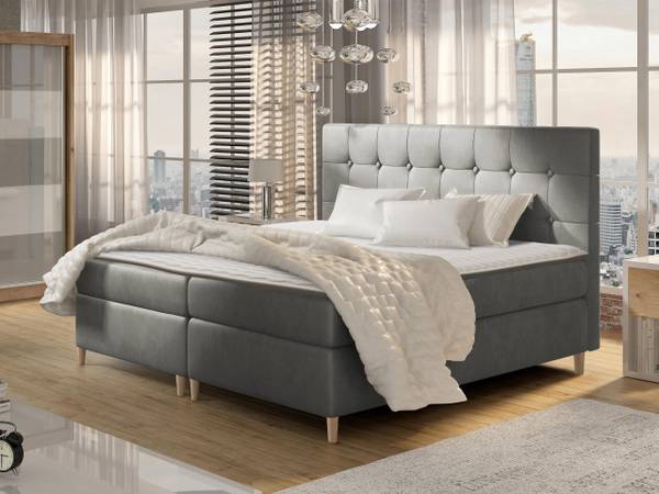 Boxspringbett Avanti Grau - Liegefläche Breite: 200 cm