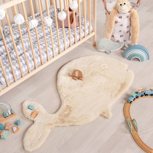 Teppich Huggy Whale Creme