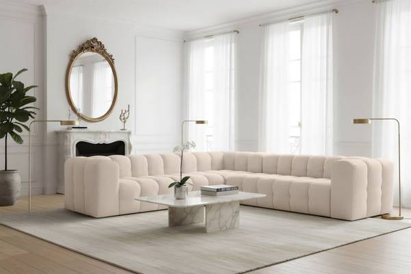 Ecksofa SOLVIE Beige