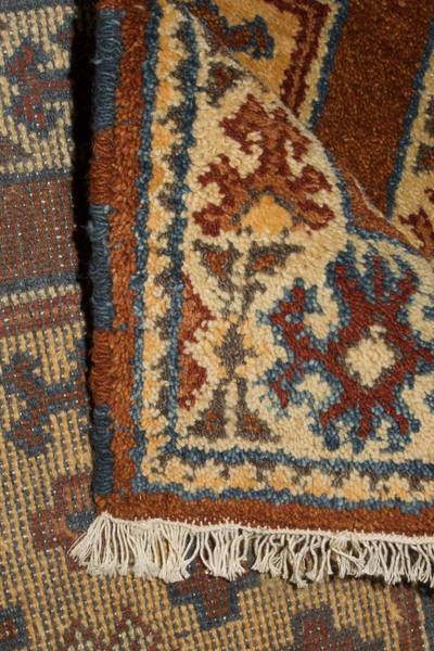 Orientteppich Oriental Orange - Wolle - 96 x 1 x 156 cm