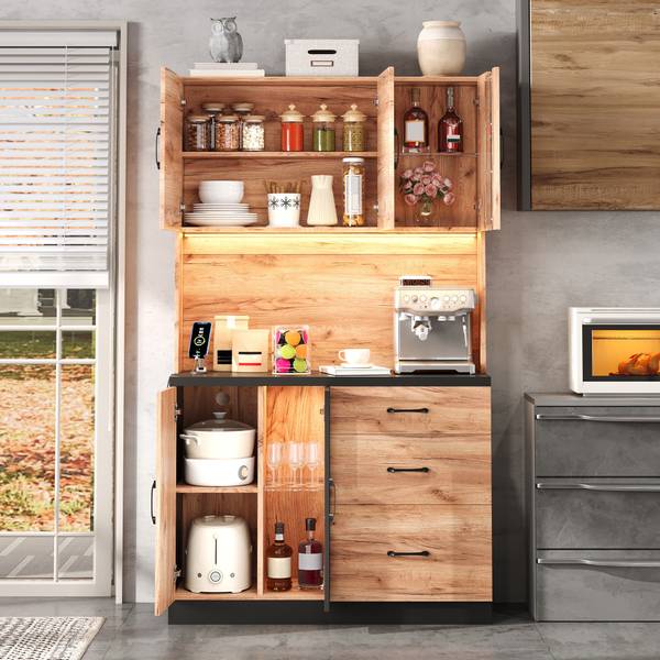 Buffetschrank GLOWNatur Ⅵ Braun - Holzwerkstoff - 105 x 180 x 40 cm
