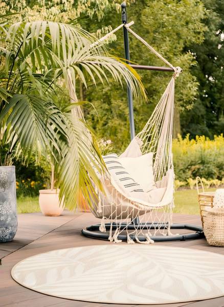 Tapijt voor binnen en buiten HAVANA beige - textiel - 120 x 120 x 120 cm