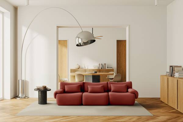 3-Sitzer Sofa TIME Rot