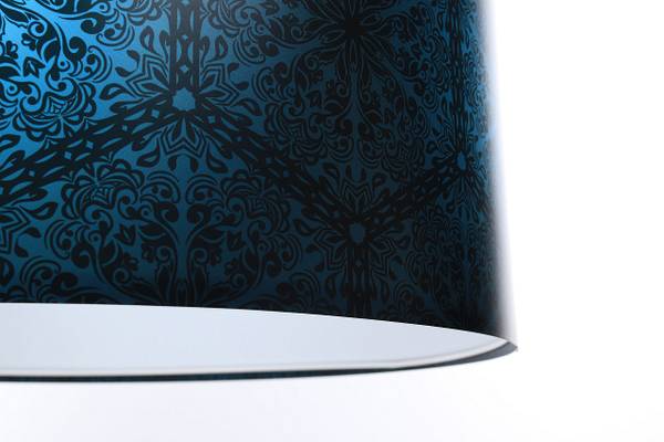 Hängeleuchte Foto Blau - Kunststoff - 40 x 20 x 92 cm