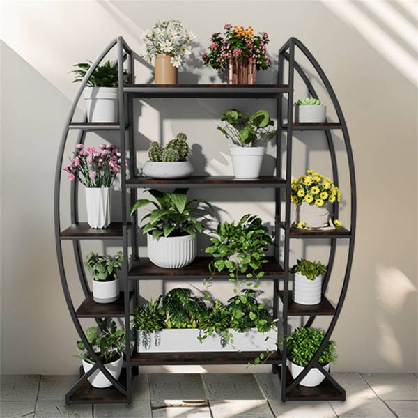 Support de fleurs HJ-ZM1376 Noir - Fer - 30 x 177 x 125 cm