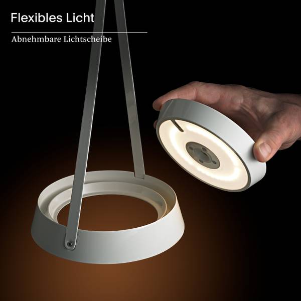 Akku-Pendelleuchte Mahina Hochglanz Schwarz