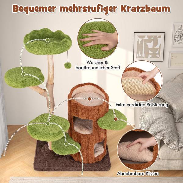 Krabpaal BH32434NZ+NL groen - plaatmateriaal op houtbasis - 50 x 141 x 80 cm