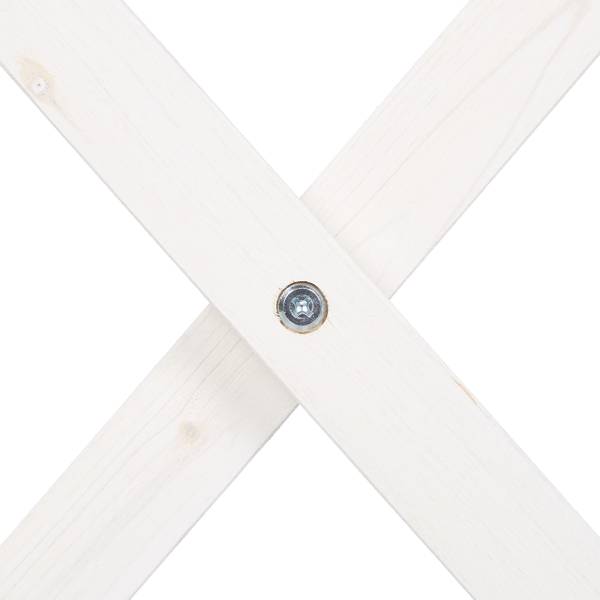 Table pliante en bois blanche Blanc - Bois manufacturé - 50 x 50 x 50 cm