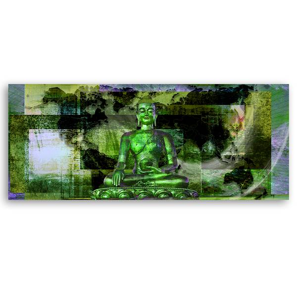 Wandbild buddha-statue 150 x 50 cm