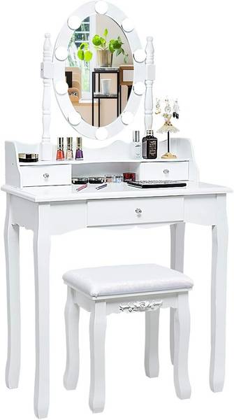 Kaptafel TG32767PQ-ITNL wit - plaatmateriaal op houtbasis - 40 x 144 x 75 cm