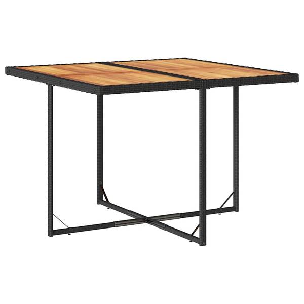 Garten Essgruppe 3033287-6 9-teilig Schwarz - Weiß - Polyrattan - 106 x 73 x 110 cm