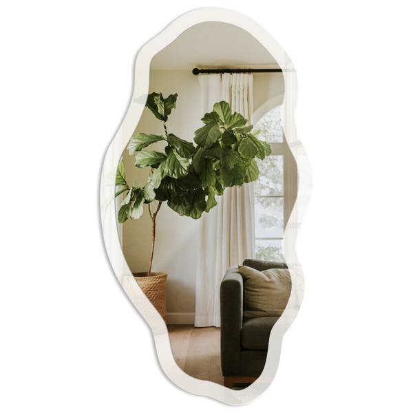 Wandspiegel Cineritium albicans Grau - Glas - 52 x 97 x 0 cm