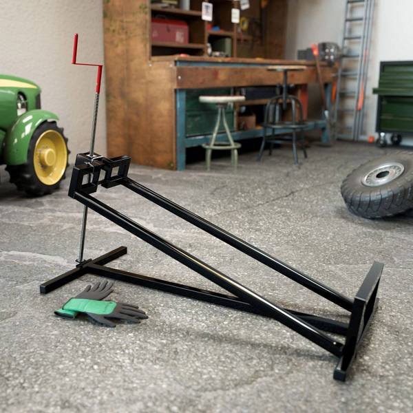 Rasentraktorheber RTRH mit Handschuhen Schwarz