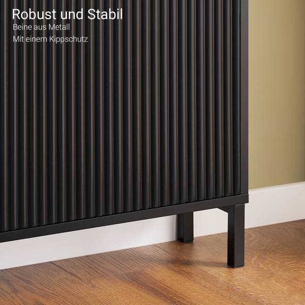 Meuble à chaussures FSR177-L-SCH Noir - 100 x 91 cm