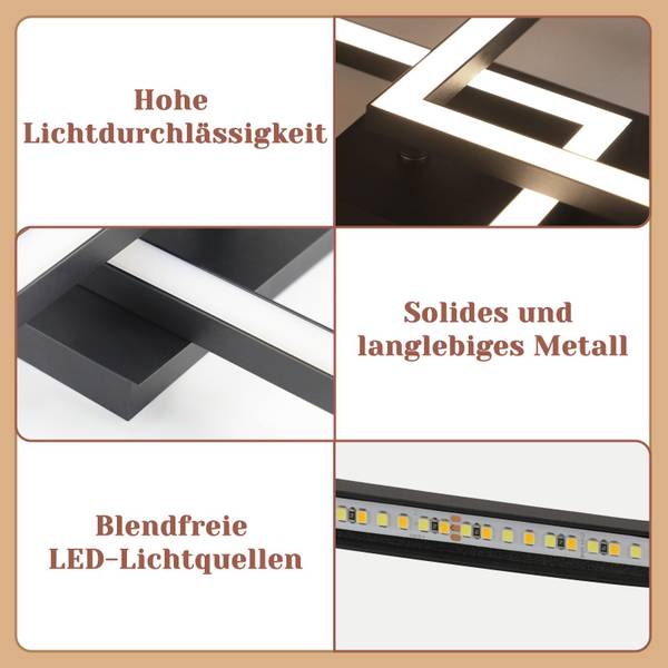 LED Deckenleuchte Harrington Schwarz