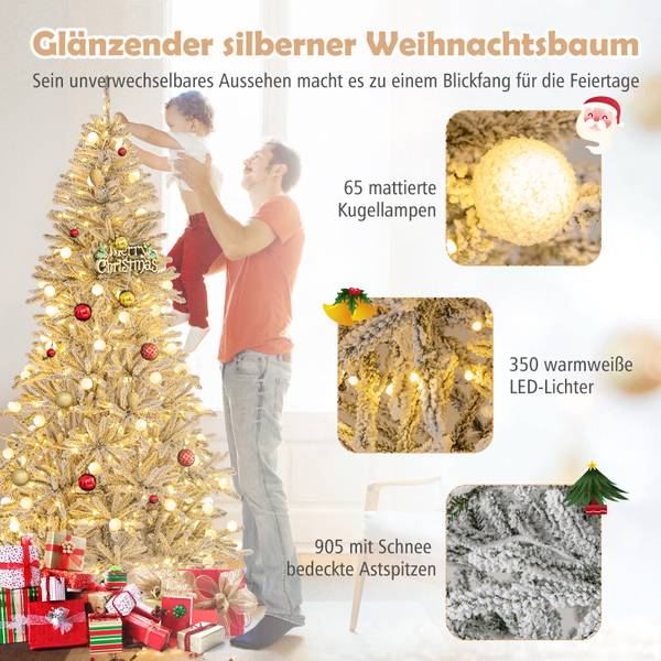Weihnachtsbaum OY47492 Silber - Kunststoff - 112 x 210 x 112 cm