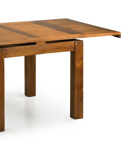 ESSTISCH AUSZIEHBAREN AUS HOLZ L 95 CM Braun - Holz teilmassiv - 95 x 78 x 95 cm