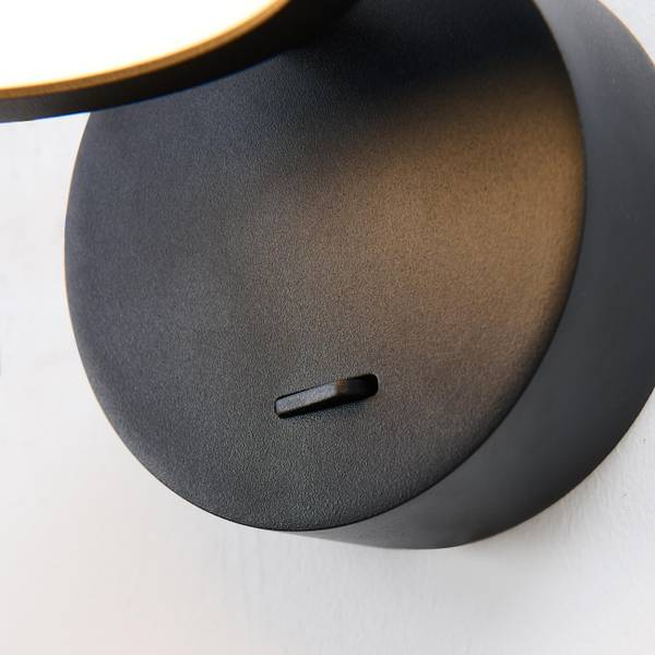 Wandleuchte Kechia Schwarz - Metall - 10 x 9 x 15 cm