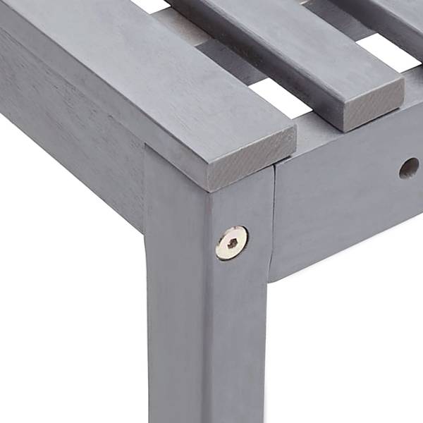 Eckbank 3004504 Grau - Akazie - 100 x 91 x 140 cm