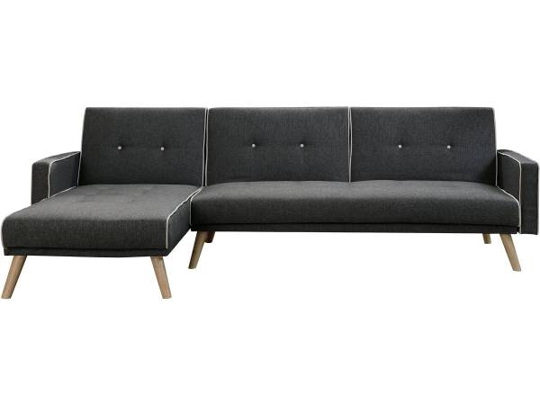 Ecksofa jules Grau - Textil - 148 x 75 x 275 cm