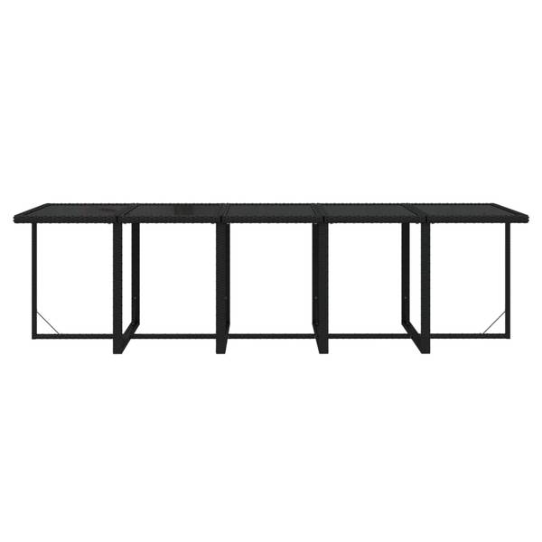Garten Essgruppe 3001936-4 11-teilig Schwarz - Weiß - Polyester - Klarglas - 107 x 74 x 275 cm