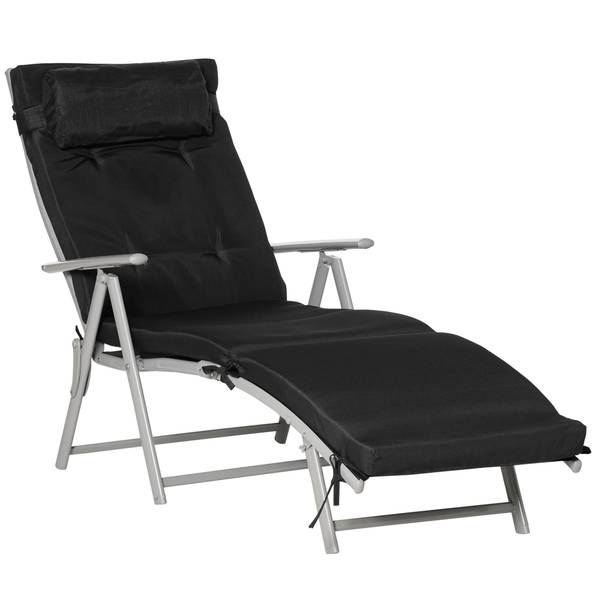 Sonnenliege BB4785 Schwarz - Metall - 64 x 101 x 137 cm