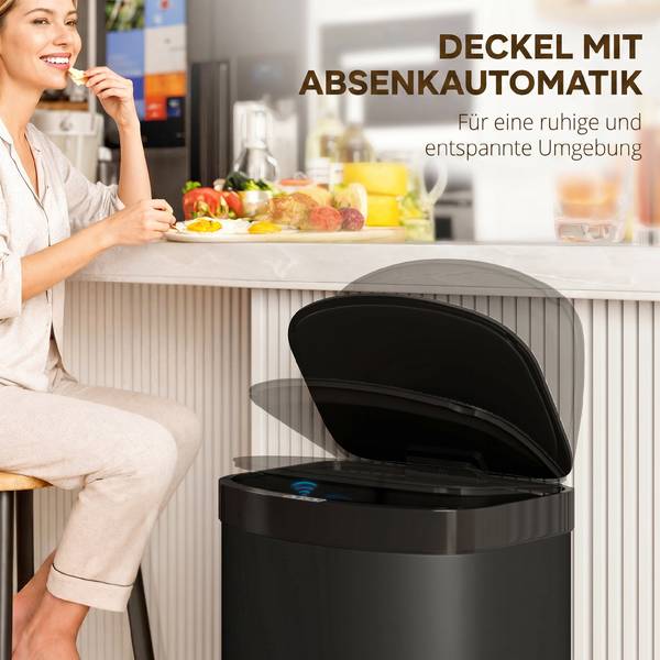 Sensor Mülleimer 851-055V00BK Schwarz - Metall - 29 x 69 x 38 cm